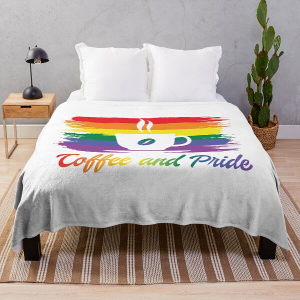 Item preview, Coffee and Pride Rainbow Flag and Text designed and sold by Mr-FluffyTail.