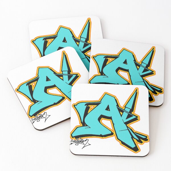 Item preview, BLUE LETTER A BY ESONE URBAN GRAFFITI STREET STYLE  designed and sold by GraffitiBomberZ.