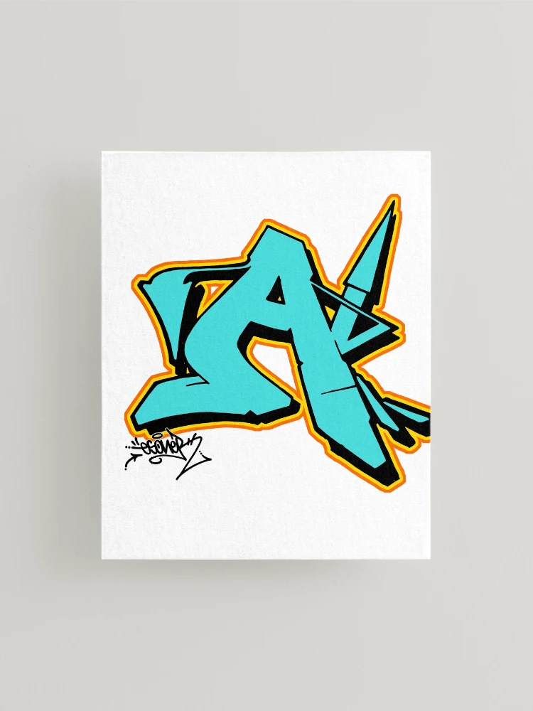 BLUE LETTER A BY ESONE URBAN GRAFFITI STREET STYLE 