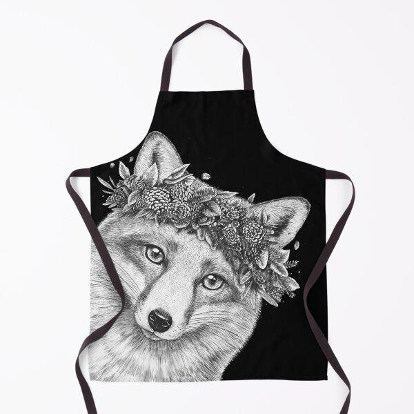 Item preview, Fox with wreath on black designed and sold by Valeriya Korenkova Kodamorkovkart.