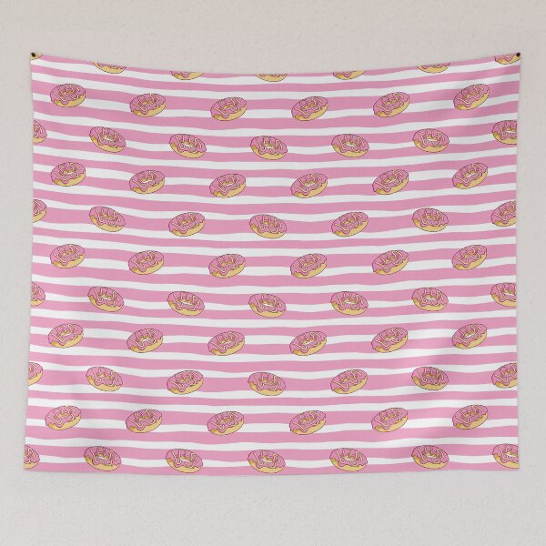 Item preview, Seamless Pattern Cute Strawberry Donut with Colored Doodle Style designed and sold by Peekonet.