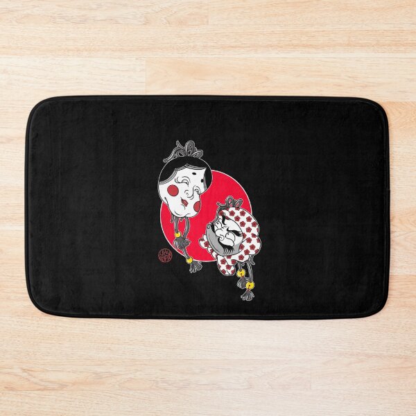 Item preview, Hyottoko and Okame masks designed and sold by Ukiyograph.