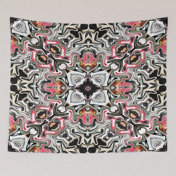 Item preview, Kabuki White Red Orange Pink Brown Black designed and sold by Sector18.