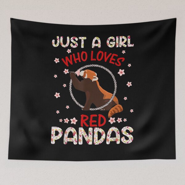 Item preview, Just A Girl Who Loves Red Pandas Floral Flowers Gift  designed and sold by mchargue12.