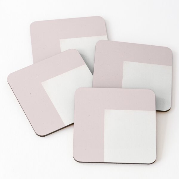 Item preview, Minimalist Colour Block in Soft White and Blush Pink designed and sold by kasamor.