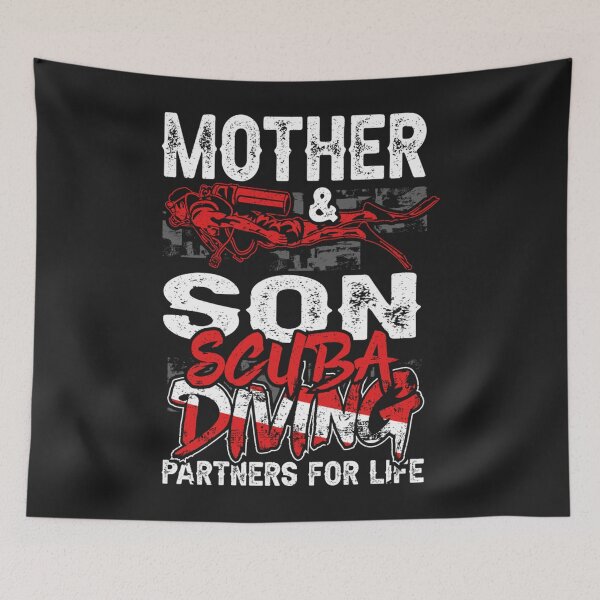 Item preview, Mother And Son Scuba Diving Partners for Life Vintage Retro designed and sold by cindykz32bon.
