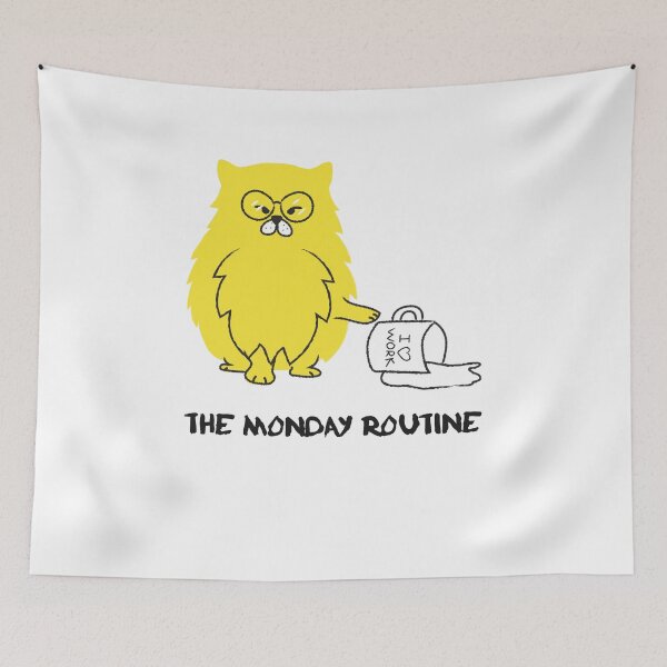 Item preview, The Monday routine Mr. Owl designed and sold by foxcart.