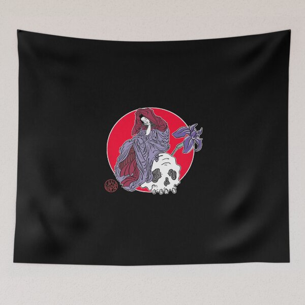 Item preview, Jigoku Dayu - skull and iris designed and sold by Ukiyograph.