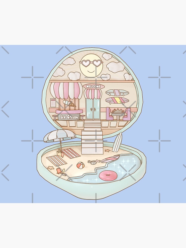 "Pastel Beach Pocket Diner House" Poster for Sale by