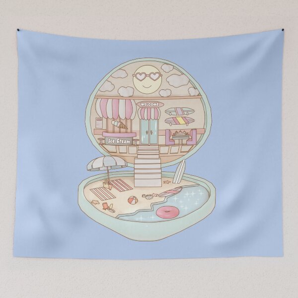 Item preview, Pastel Beach Pocket Diner House designed and sold by VelvepeachShop.