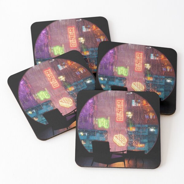 Item preview, Hongkong Rainy Night outside The Window designed and sold by CleverLand.