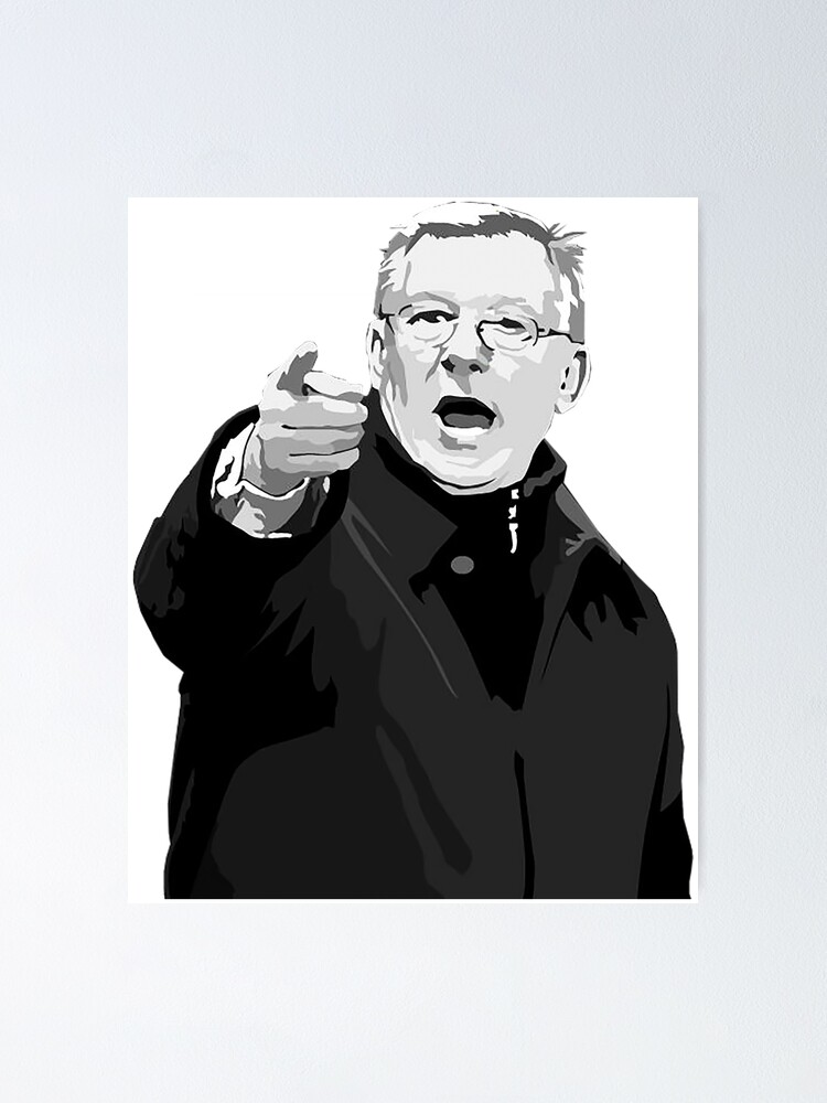 "sir alex ferguson drawing" Poster for Sale by terrylanderos Redbubble