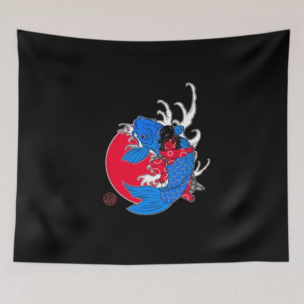 Item preview, Kintaro and the Koi carp designed and sold by Ukiyograph.