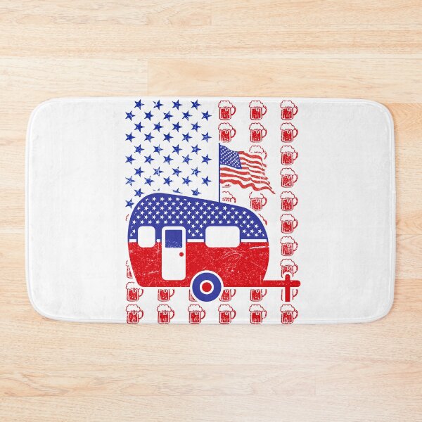 Item preview, Camping beer USA flag  designed and sold by WaveOcean123.