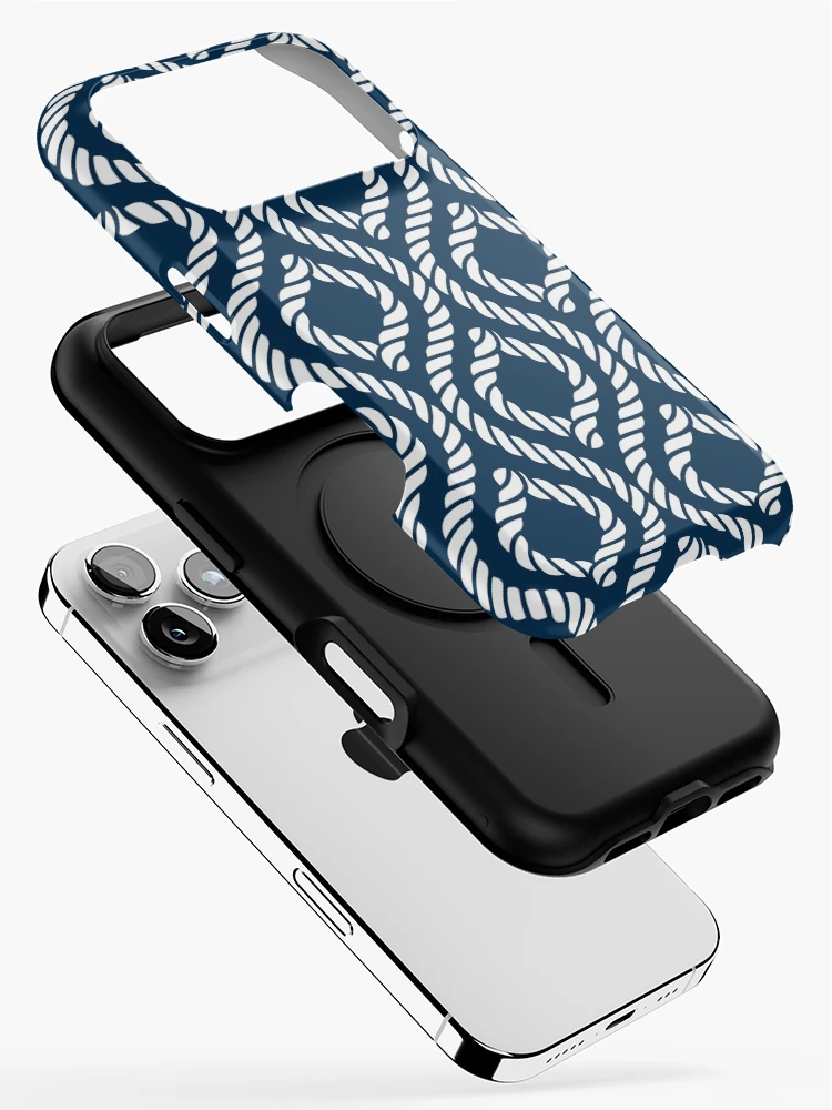 Thumbnail 2 of 4, iPhone Case, Nautical Rope Pattern designed and sold by cotros.