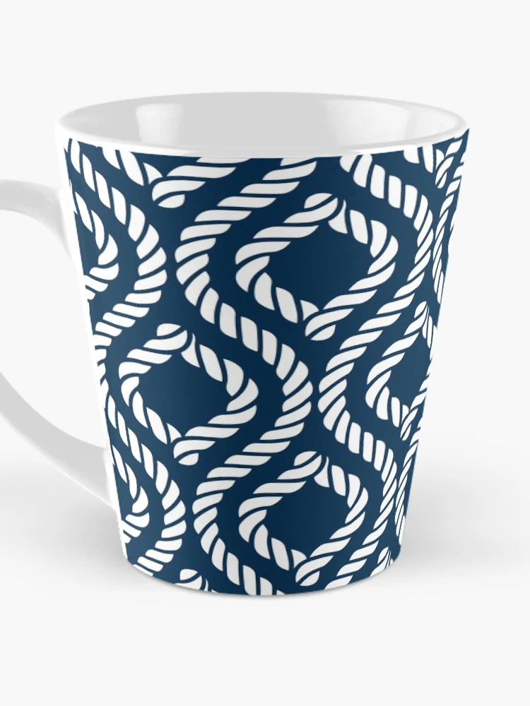 Thumbnail 3 of 4, Coffee Mug, Nautical Rope Pattern designed and sold by cotros.