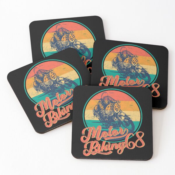 Item preview, Motor Biking 68 / Retro Vintage Motorcycle Rider designed and sold by Roger-C.