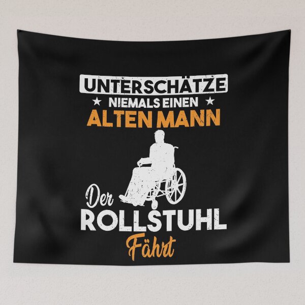 Item preview, UNTERSCHAeTZE NIEMALS ALTEN MANN DER ROLLSTUHL designed and sold by Spirit-Designs.