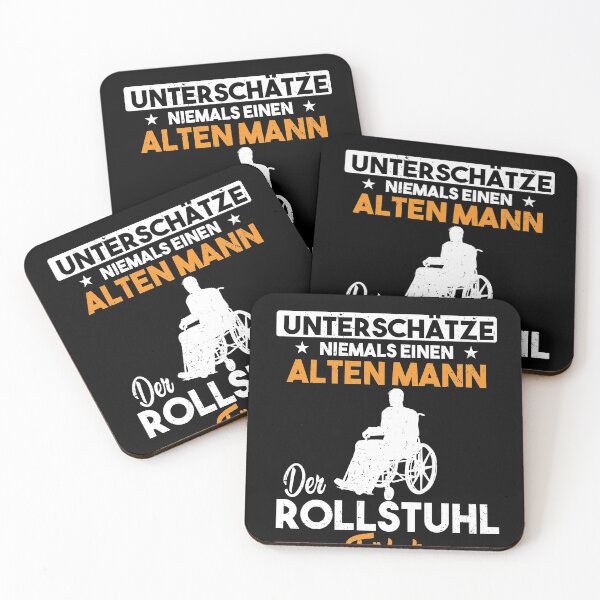 Item preview, UNTERSCHAeTZE NIEMALS ALTEN MANN DER ROLLSTUHL designed and sold by Spirit-Designs.