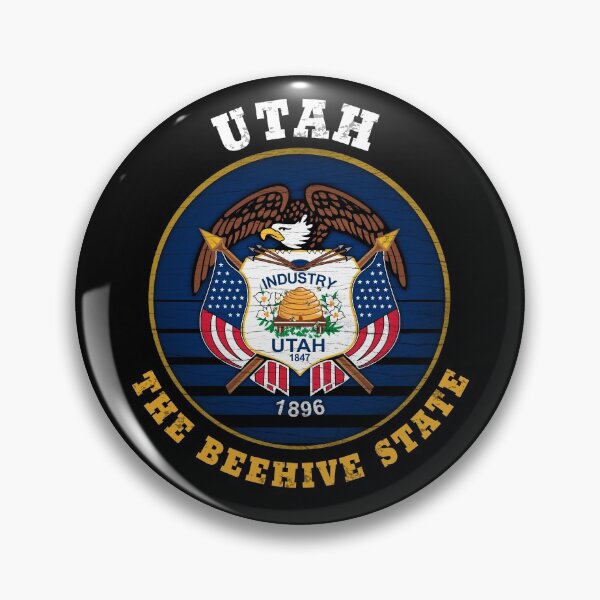 Item preview, UTAH BEEHIVE STATE FLAG designed and sold by Madjack Tees Kiwi SuperStore.
