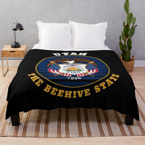 Item preview, UTAH BEEHIVE STATE FLAG designed and sold by Madjack Tees Kiwi SuperStore.