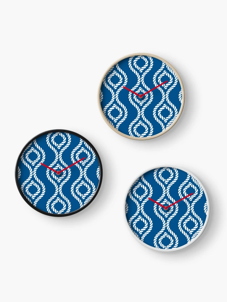 Thumbnail 3 of 4, Clock, Marine Rope Pattern designed and sold by cotros.