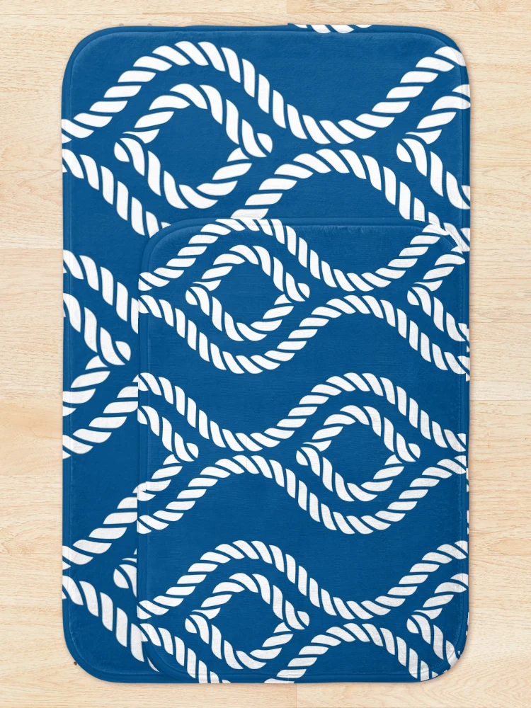 Thumbnail 5 of 6, Bath Mat, Marine Rope Pattern designed and sold by cotros.