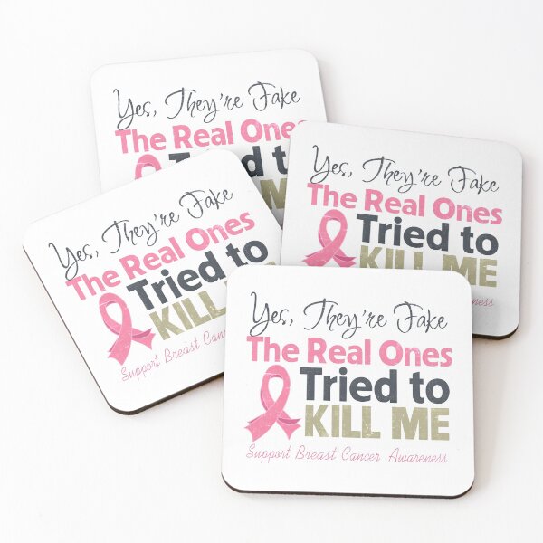 Item preview, They're Fake- Breast Cancer designed and sold by AngstHyphen.