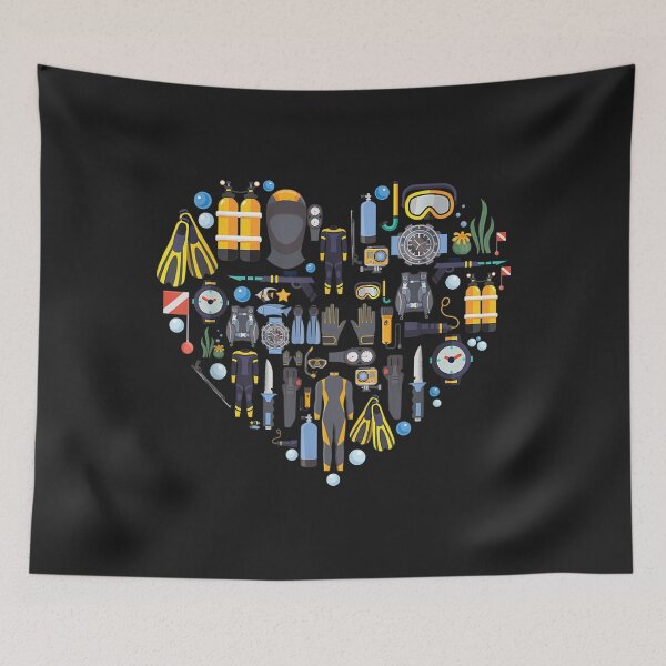 Item preview, Scuba Diving Scuba Diver heart love ocean designed and sold by cindykz32bon.