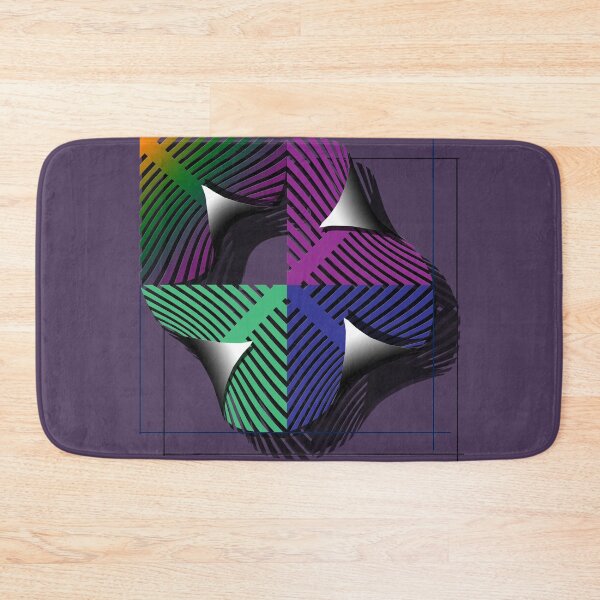 Item preview, Square, shadow, grid, (378) (green, blue, violet,) decorative, digital, colorful, abstract, designed and sold by Paszkan.