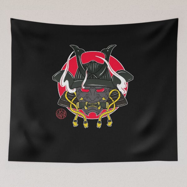 Item preview, Hannya and samurai helmet designed and sold by Ukiyograph.