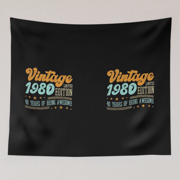 Item preview, Vintage 1980 Limited Edition 40 Years of Being Awesome Top Happy 40th Birthday Party Celebration Cake Blow Candle designed and sold by shirti.