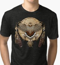 Red-Tail Hawk Dreamcatcher Mandala Tri-blend T-Shirt