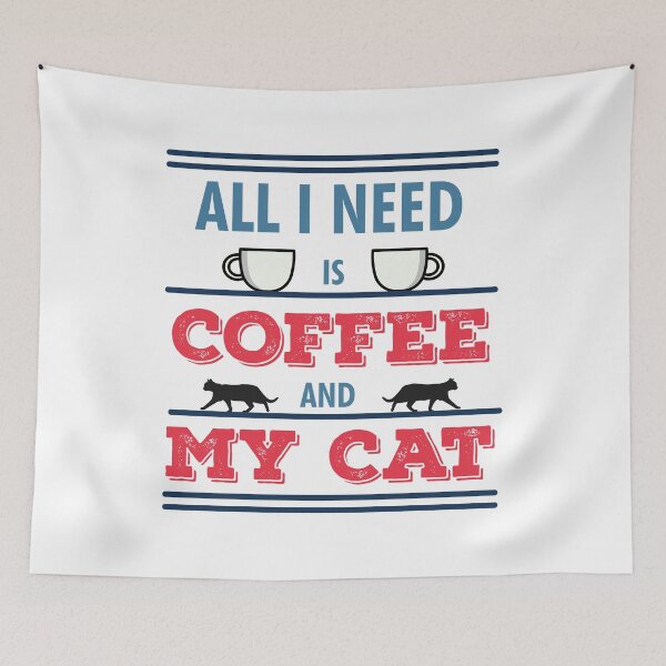 Item preview, All I Need Is Coffee And My Cat | Coffee Lovers | Cat Owners | Funny designed and sold by Minimalwiz.