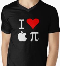 I Love Apple Pi Men's V-Neck T-Shirt