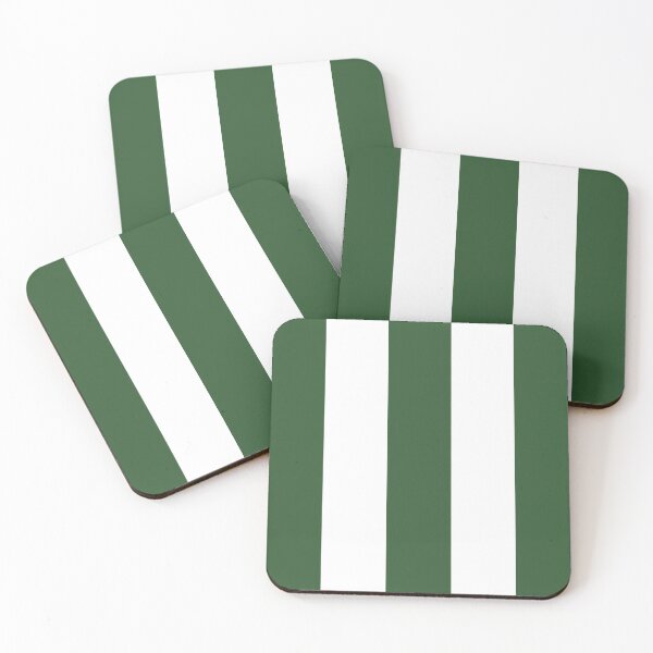Item preview, Large PINE GREEN and WHITE Vertical STRIPES designed and sold by RachelMacht.