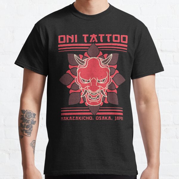 Item preview, Oni Tattoo Studio Osaka, Japanese Devil, Old School Tattoo Design designed and sold by Proverbial Wisdom Design.