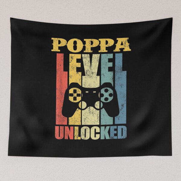 Item preview, Mens Poppa Level Unlocked Vintage Soon To Be Father's Day Gift  designed and sold by sheilase.