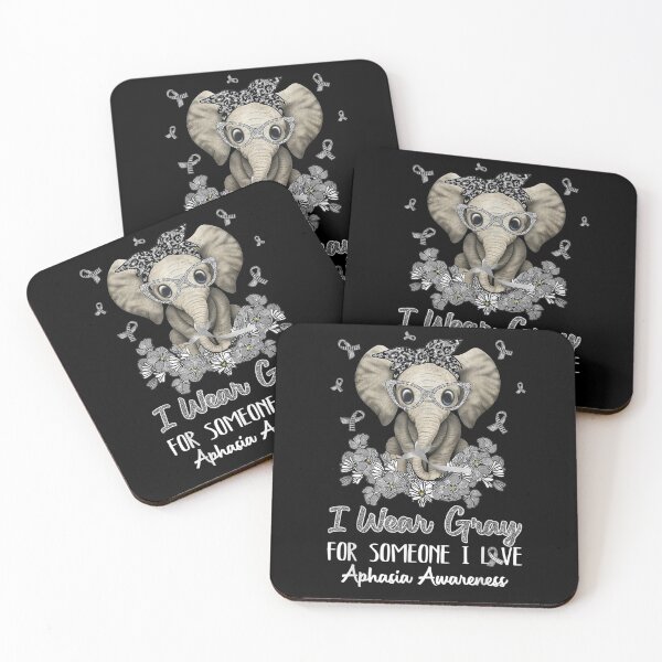 Item preview, I Wear Green Support For Aphasia Awareness Ribbon Elephant Gift  designed and sold by mchargue12.