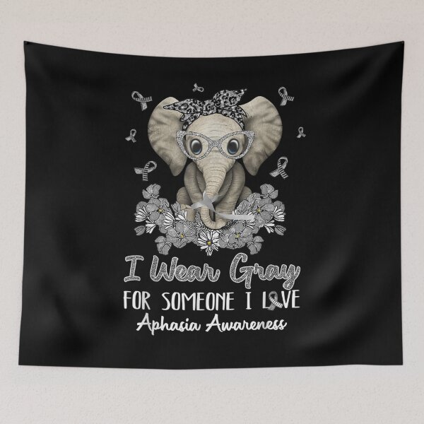 Item preview, I Wear Green Support For Aphasia Awareness Ribbon Elephant Gift  designed and sold by mchargue12.