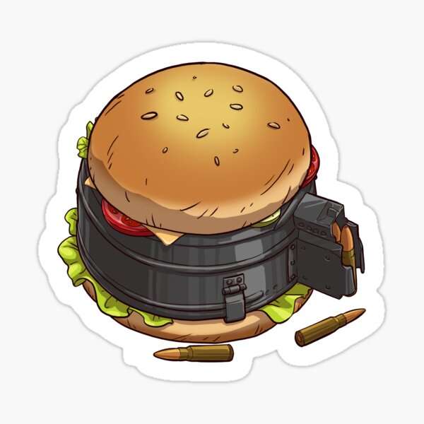 9mm Hot-Dog Sticker for Sale by Under-Radar-Art