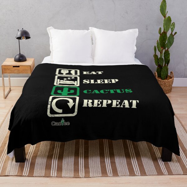 Item preview, Eat Sleep Cactus Repeat - Dark designed and sold by Cactee.