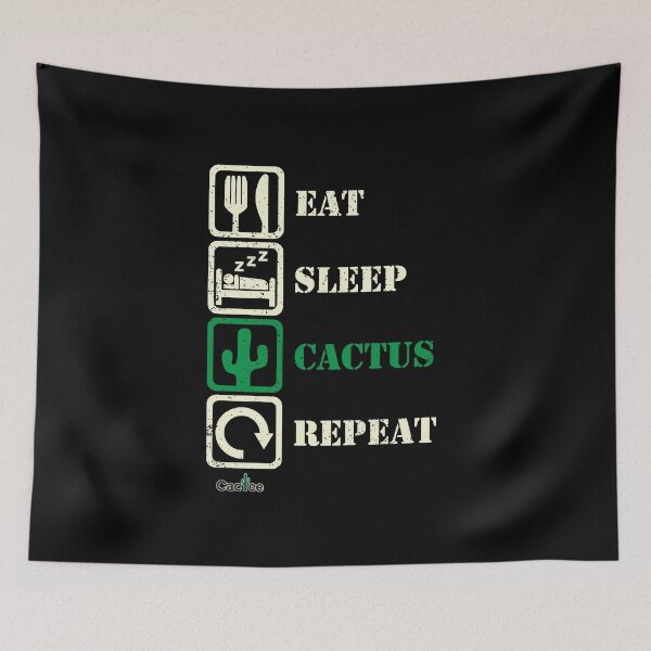 Item preview, Eat Sleep Cactus Repeat - Dark designed and sold by Cactee.