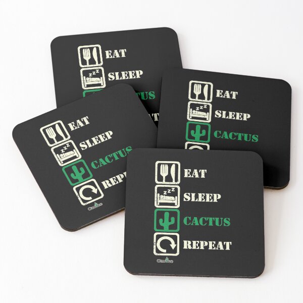 Item preview, Eat Sleep Cactus Repeat - Dark designed and sold by Cactee.