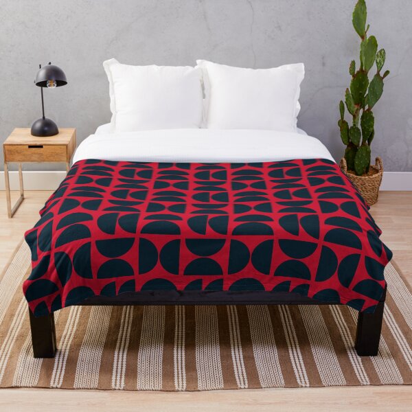 Item preview, Red and Navy Blue Mid Century Modern Pattern designed and sold by thelustrous.