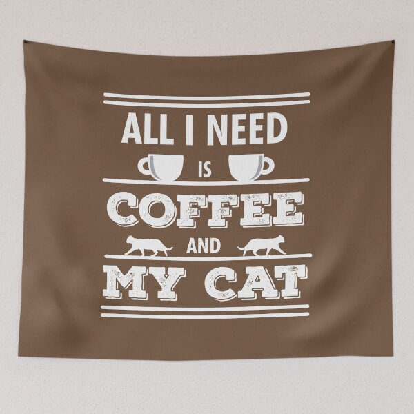 Item preview, All I Need Is Coffee And My Cat | Coffee Lovers | Cat Owners | Funny designed and sold by Minimalwiz.