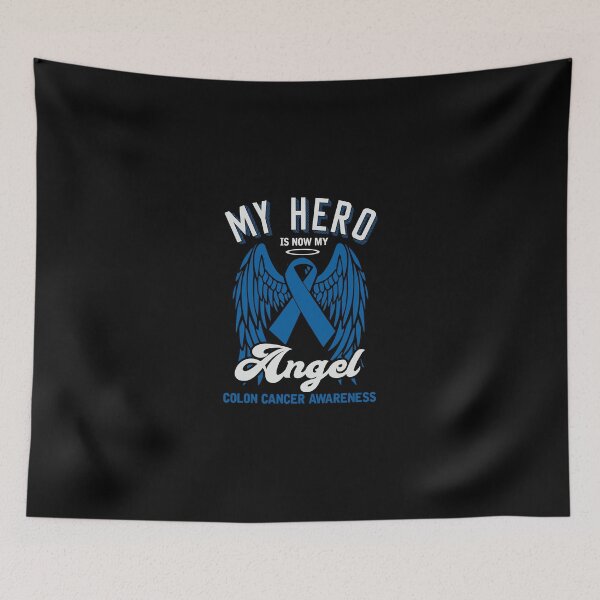 Artikelvorschau, My Here Is Now My Angel Darmkrebs-Bewusstsein Blaues Band entworfen und verkauft von cpaddensil.