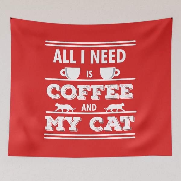 Item preview, All I Need Is Coffee And My Cat | Coffee Lovers | Cat Owners | Funny designed and sold by Minimalwiz.