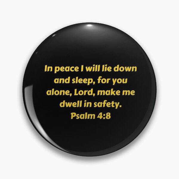 Item preview, Bible Verse Psalm 4:8 designed and sold by Prayingwarrior.