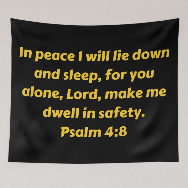 Item preview, Bible Verse Psalm 4:8 designed and sold by Prayingwarrior.